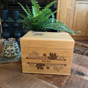 Wooden Recipe Box
